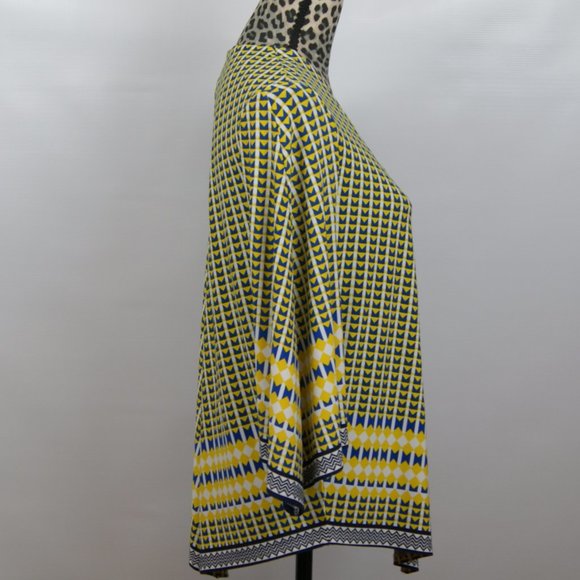 Chico's 1 top handkerchief hem 3/4 bell sleeve - Picture 9 of 14